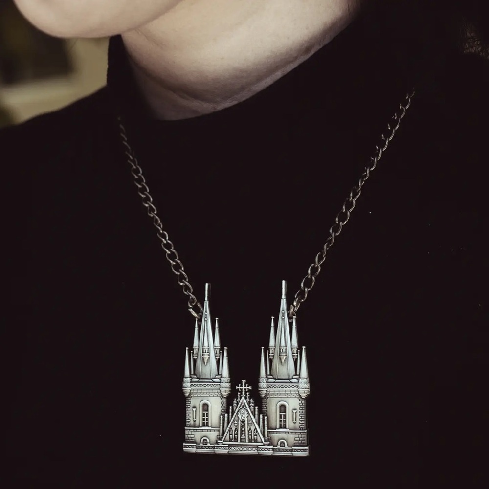 The pretty cult Tyn cathedral necklace statement goth witch witchy - Picture 2 of 2